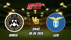 Soi kèo nhà cái trận Udinese vs Lazio 01h45 - 08/09/2026